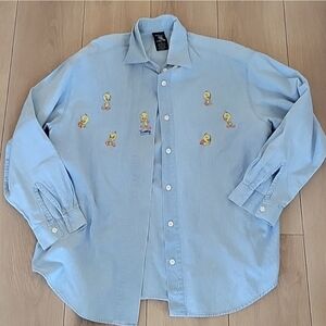 Vintage Warner Bros. Denim Shirt Tweety Bird S